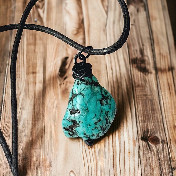 5 For $25💫Turquoise Magnesite Stone Chunk Nugget Pendant Necklace - Picture 5 of 5